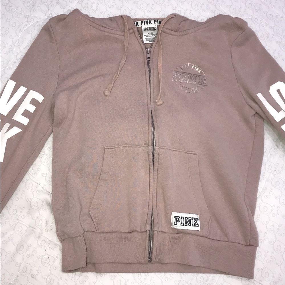 VSPINK ZIP UP SWEATER